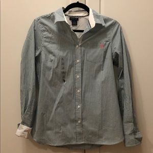 Striped button down shirt